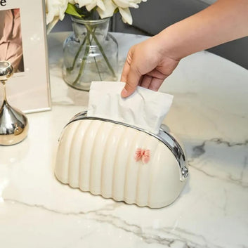 LUXURY SHELL STYLE TISSUE BOX COVER